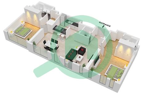 Floor Plans For Type Unit 5 1A UNIT 5 FLOOR 2 2 Bedroom Apartments In