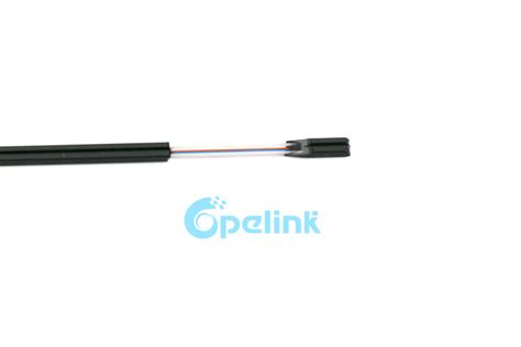 Cores Lszh Pvc Sheath Ftth Flat Drop Cable Frp Strength Member