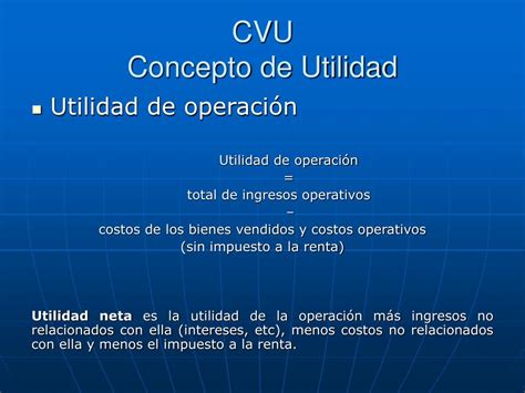 Ppt Relaci N Costo Volumen Utilidad Cvu Powerpoint Presentation