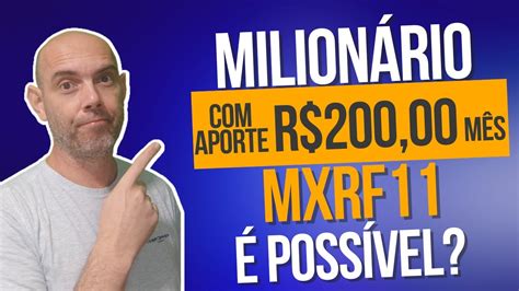 Poss Vel Ficar Milion Rio Aportes De R M S Mxrf Youtube