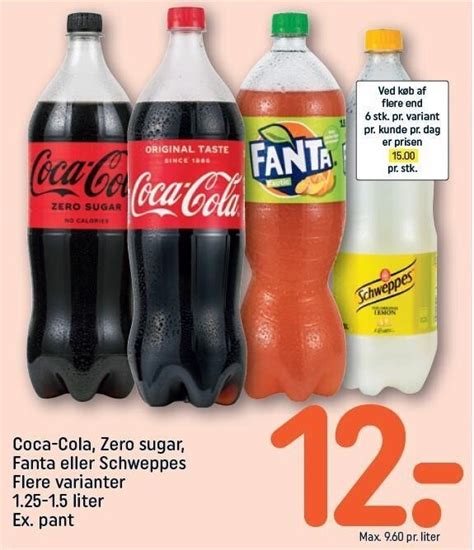 Coca Cola Zero Sugar Fanta El Schweppes Tilbud Hos Rema 1000