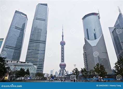 Shanghai, Pudong Skyline editorial image. Image of huangpu - 24425430