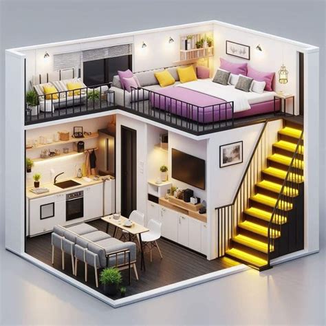 Tiny House with Loft Bedroom and Living Room