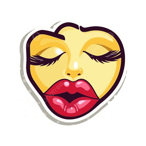 Mujer Labios Pegatina Clip Art Ilustraci N Vector Png Beso Pegatina