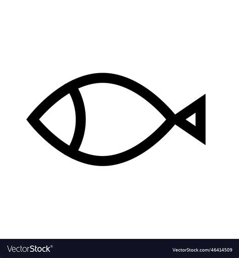 Simple Fish Icon Or Seafood Royalty Free Vector Image