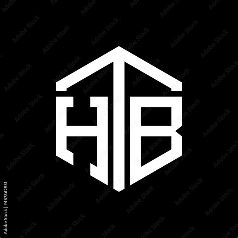 HTB letter logo design on black background.HTB creative initials letter logo concept.HTB letter ...