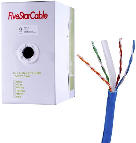 Fivestarcable Ft Cat Cmr Awg Riser Rated Twisted Pair Solid