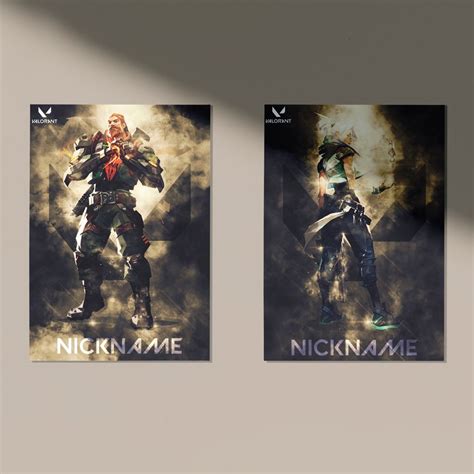 Valorant Custom Golden Premium Poster Personalized Poster Etsy