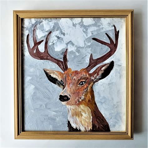 Textured acrylic painting, Deer painting, Impasto painting, | Inspire ...