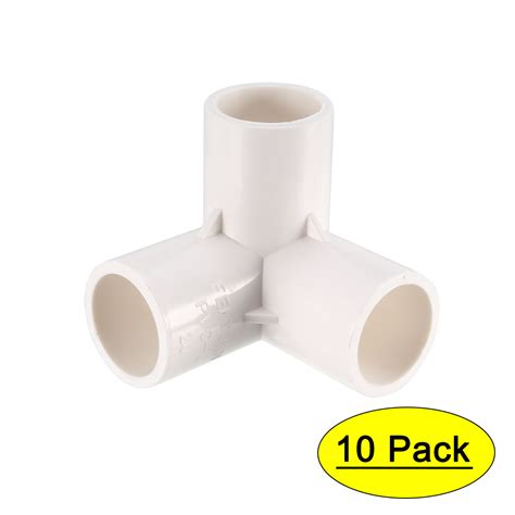 3 Way Elbow Pvc Pipe Fitting Furniture Grade 1 2 Inch Size Tee Corner Fittings White 10pcs