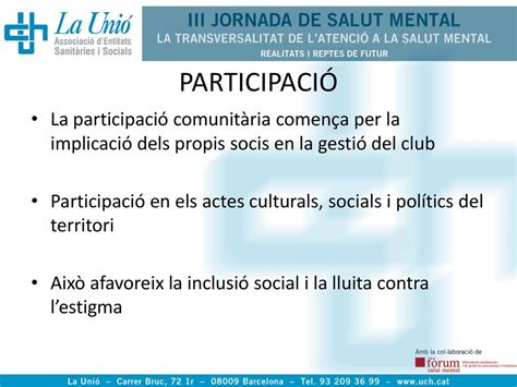 Clubs Socials Taula Rodona Salut Mental I Acci Social Ppt Descargar