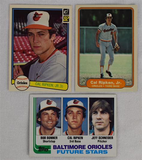 Lot Detail Cal Ripken Jr Topps Fleer Dunruss Rookie Cards