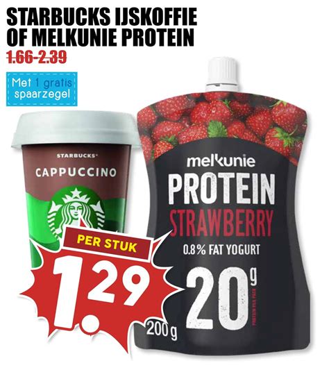 Starbucks Ijskoffie Of Melkunie Protein Aanbieding Bij Mcd Supermarkt