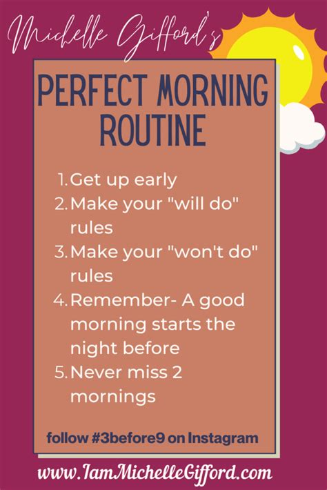 Create Your Perfect Morning Routine In 5 Steps Michelle Ford Creative