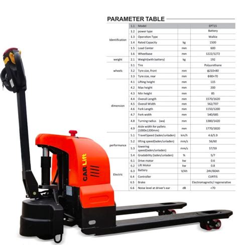 ELECTRIC PALLET TRUCK EPT 15