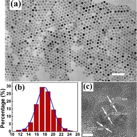 A Tem Images B The Corresponding Histograms And C The