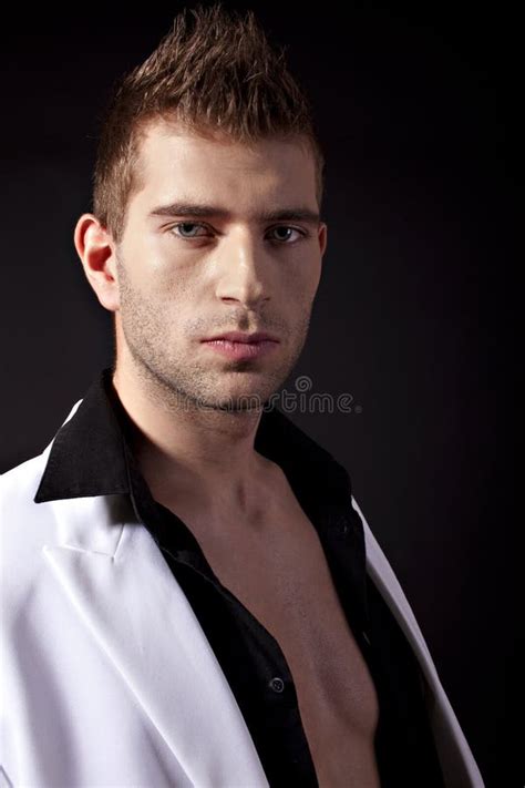 Man In White Suit Stock Image Image Of Vogue Look Male