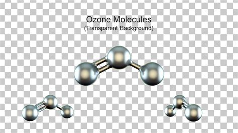 Ilustración 3d Del Modelo De Molécula De Ozono Archivo Psd Premium