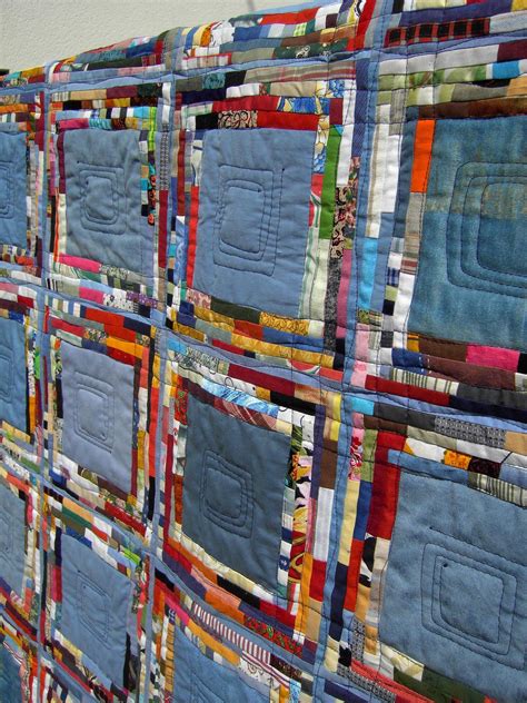 Jeans Quilt Wscrappy Sashings Diyforyou Quilts Blue Jean Quilts