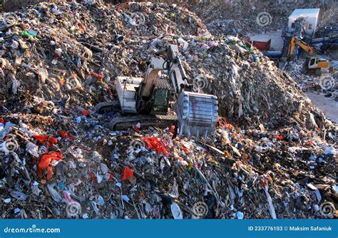 Landfill With Construction And Demolition Waste Cdw Trash Disposal For