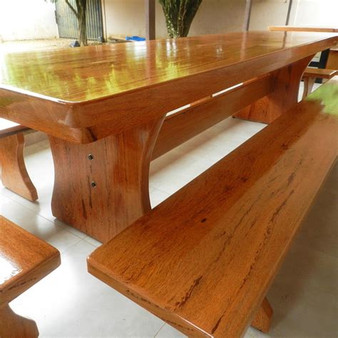 Mesa Rustica Madeira Angelim Mts Bancos Lugares