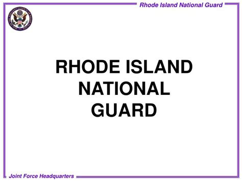 PPT - RHODE ISLAND NATIONAL GUARD PowerPoint Presentation, free ...