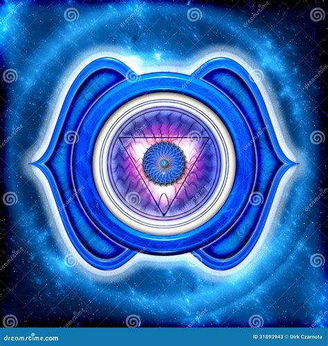 The Third Eye Chakra stock illustration. Illustration of creativity - 31893943