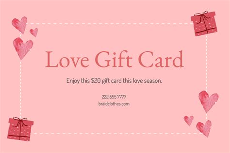 Free Love Gift Card Template - Edit Online & Download | Template.net