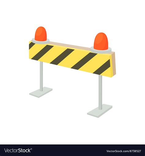 Traffic Barrier Icon Cartoon Style Royalty Free Vector Image