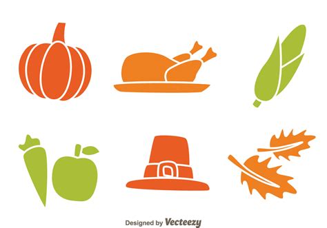 Thanksgiving Icons Isolated - Download Free Vector Art, Stock Graphics ...