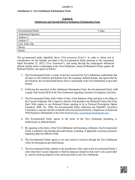 Fillable Online Teva Tx Subdvision Release Form Pdf Fax Email Print