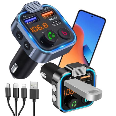 TRANSMITER FM SZYBKA ŁADOWARKA BLUETOOTH MP3 USB DO AUTA GRATISS