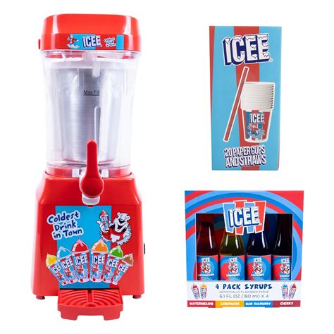 Icee Home Countertop Slushie Maker 4 Pack Icee Syrups And 20