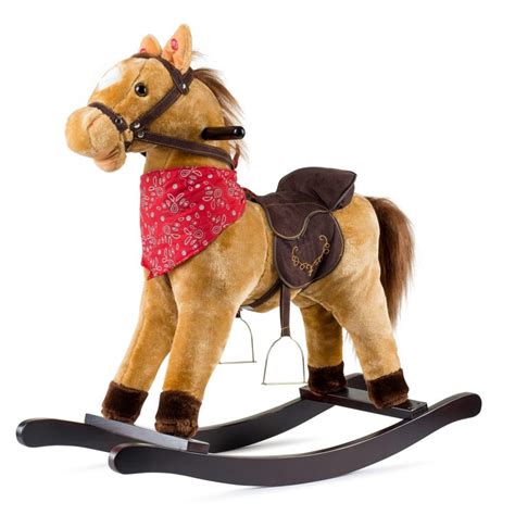 Cowboy Plush Rocking Horse With Sound For Toddlers Kids Kids Rocking