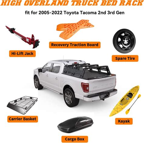 Melipron Overland Truck Bed Rack Tent Rack Fit for Toyota Tacoma 2005 ...