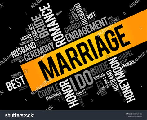 Marriage Word Cloud Collage Concept Background Stock Vector Royalty