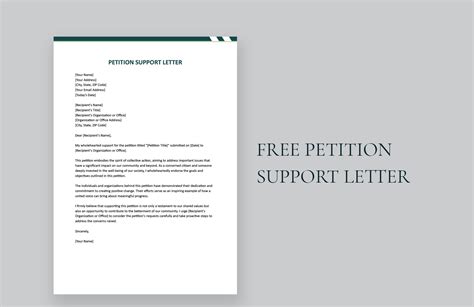 Petition Support Letter in Word, Google Docs - Download | Template.net