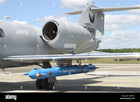 Jamming pod on a Learjet, offering electronic warfare training to NATO ...