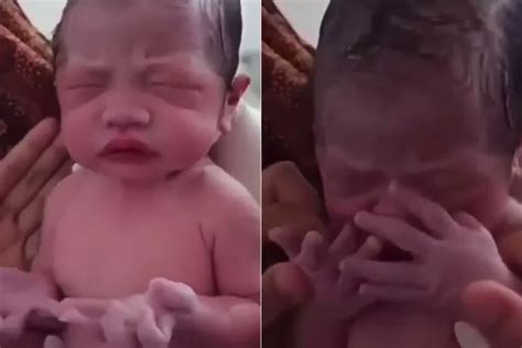 Viral Bayi Baru Lahir Seolah Berdoa Usai Keluar Dari Rahim Ibunya