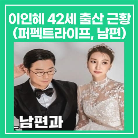 이인혜 42세 출산 근황퍼펙트라이프 남편 치과의사 교수 네이버 블로그