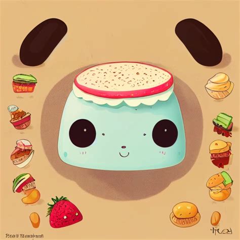 Cute Cartoon Foods In Detailed HD Style Of Kawaii Midjourney OpenArt