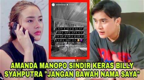 AMANDA MANOPO SINDIR KERAS BILLY SYAHPUTRA JANGAN BAWAH NAMA SAYA