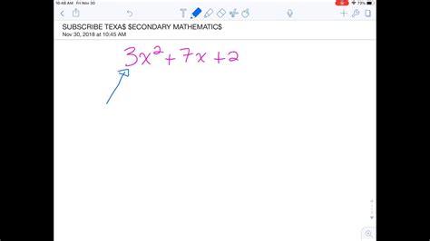 How To Factor Quadratics Trick Slide And Divide Method Youtube