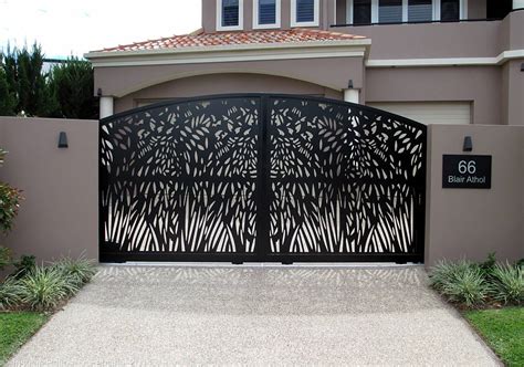 Laser Cut Front Entrance Gates Gold Coast Insular Patios Fencing