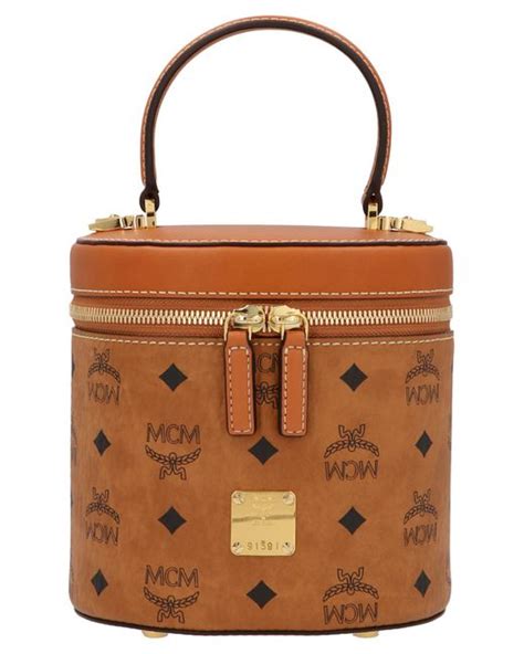 MCM Cylinder Mini Crossbody Bag In Brown Lyst