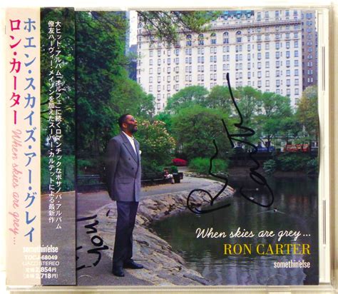 【やや傷や汚れあり】サイン ロン カーター ホエン スカイズ アー グレイ Promo Autograph Ron Carter