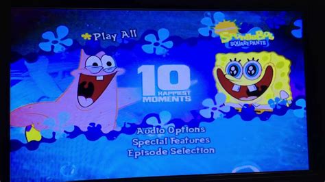 Spongebob Squarepants 10 Happiest Moments Dvd Menu Walkthrough Youtube