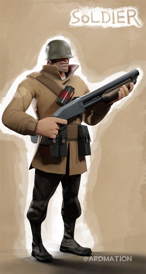 soldier concept art ingame : r/tf2