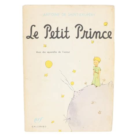 Lot Le Petit Prince Avec Des Aquarelles De Lauteur Antoine De