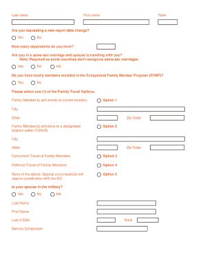 Fillable Online Garrison Leavenworth Army OCONUS Reassignment